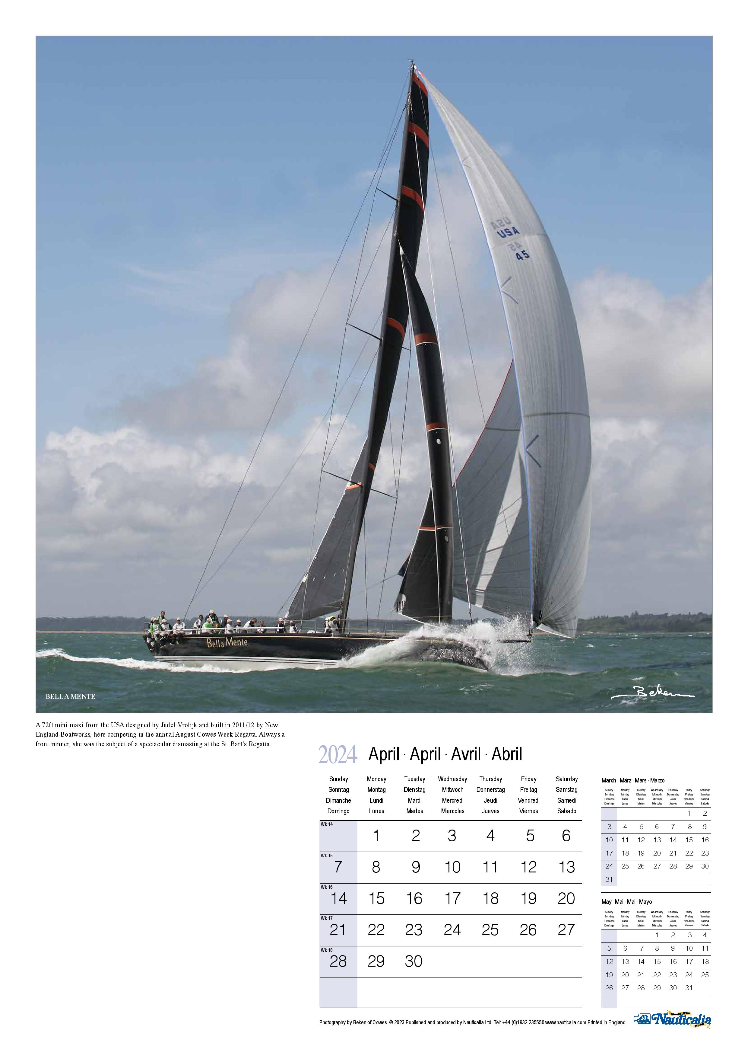 Calendar Yachting Beken of Cowes Marine Photography